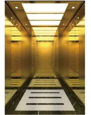Titanium Gold Mirror Gravură lift de pasageri